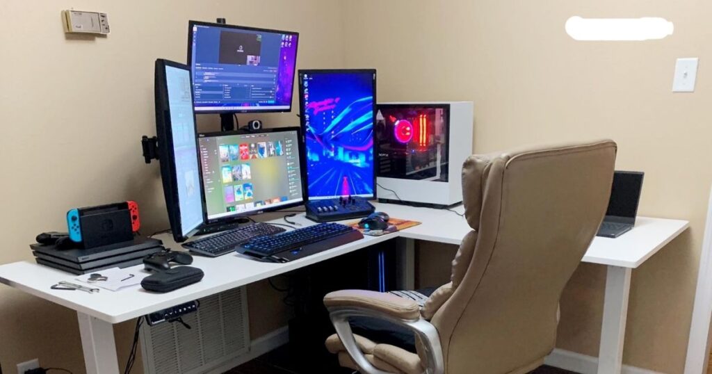 vertical sandwich monitor setup