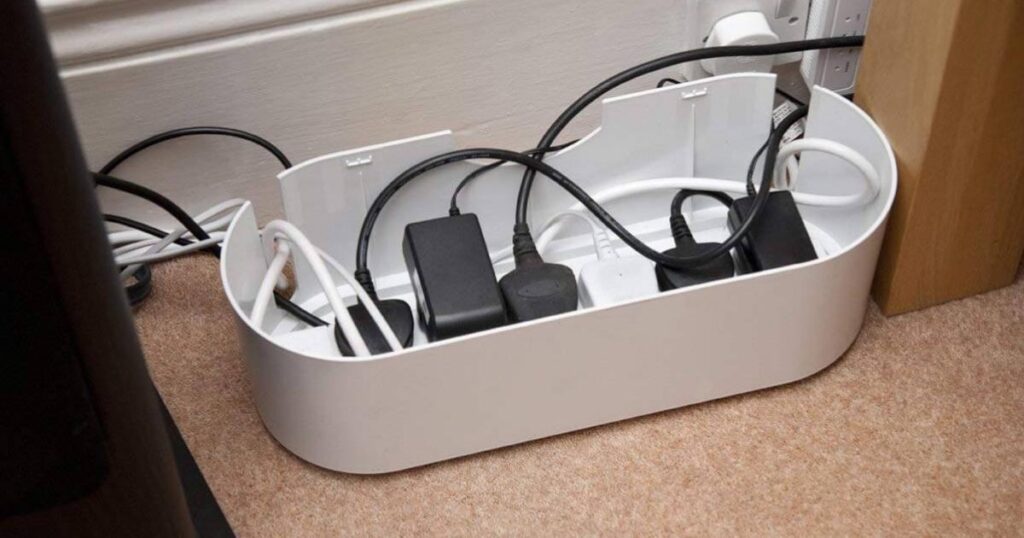 Hide Power Strips Inside Cable Boxes