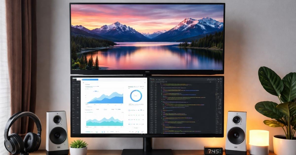 Stacked Monitor Setup