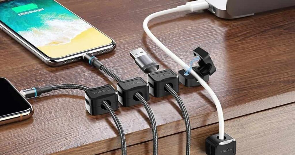 Stick-On Magnetic Cable Clips